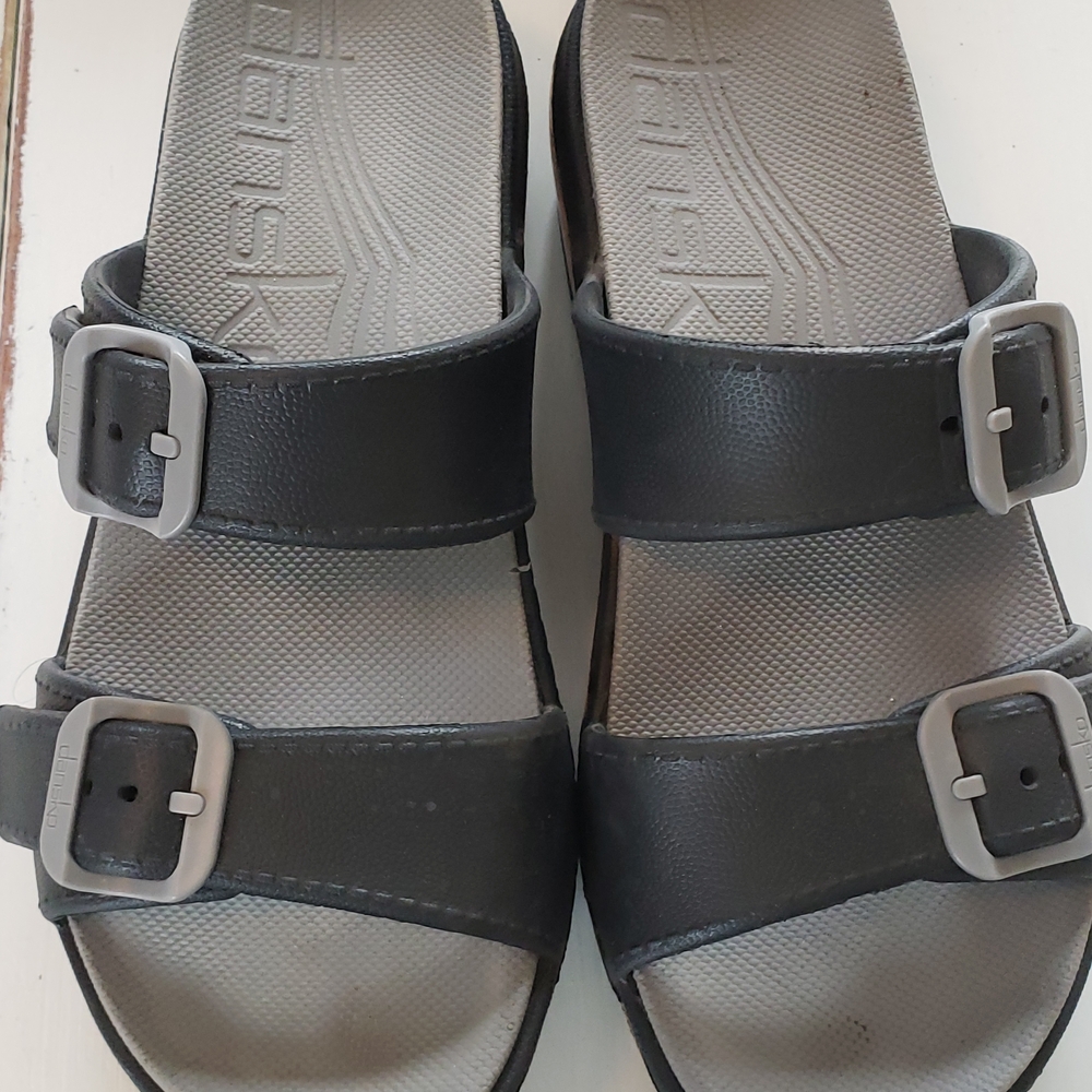 Dansko Charcoal Double Strap Sandals